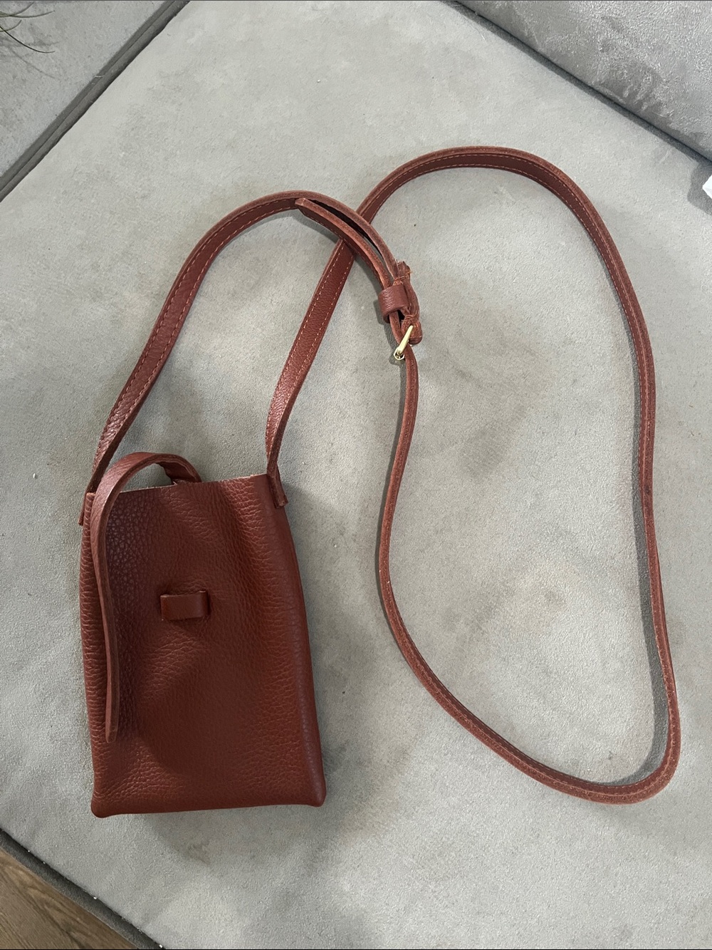 Leather Crossbody Bag in Brown
